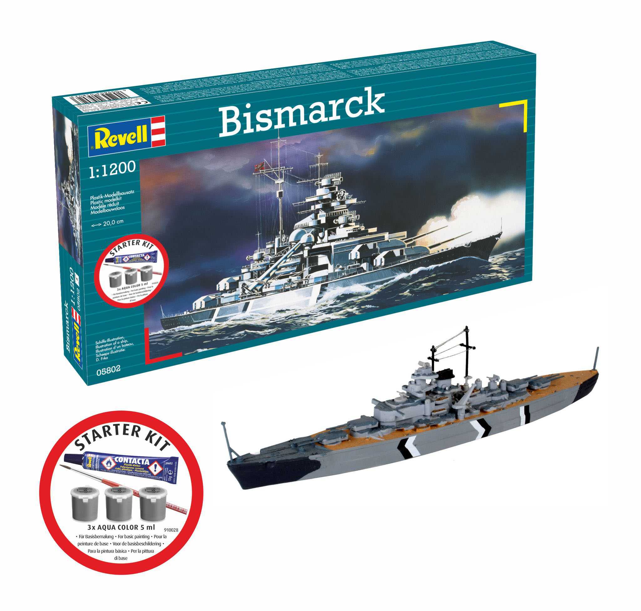 Starter Kit loď 75802 - Bismarck (1:1200)