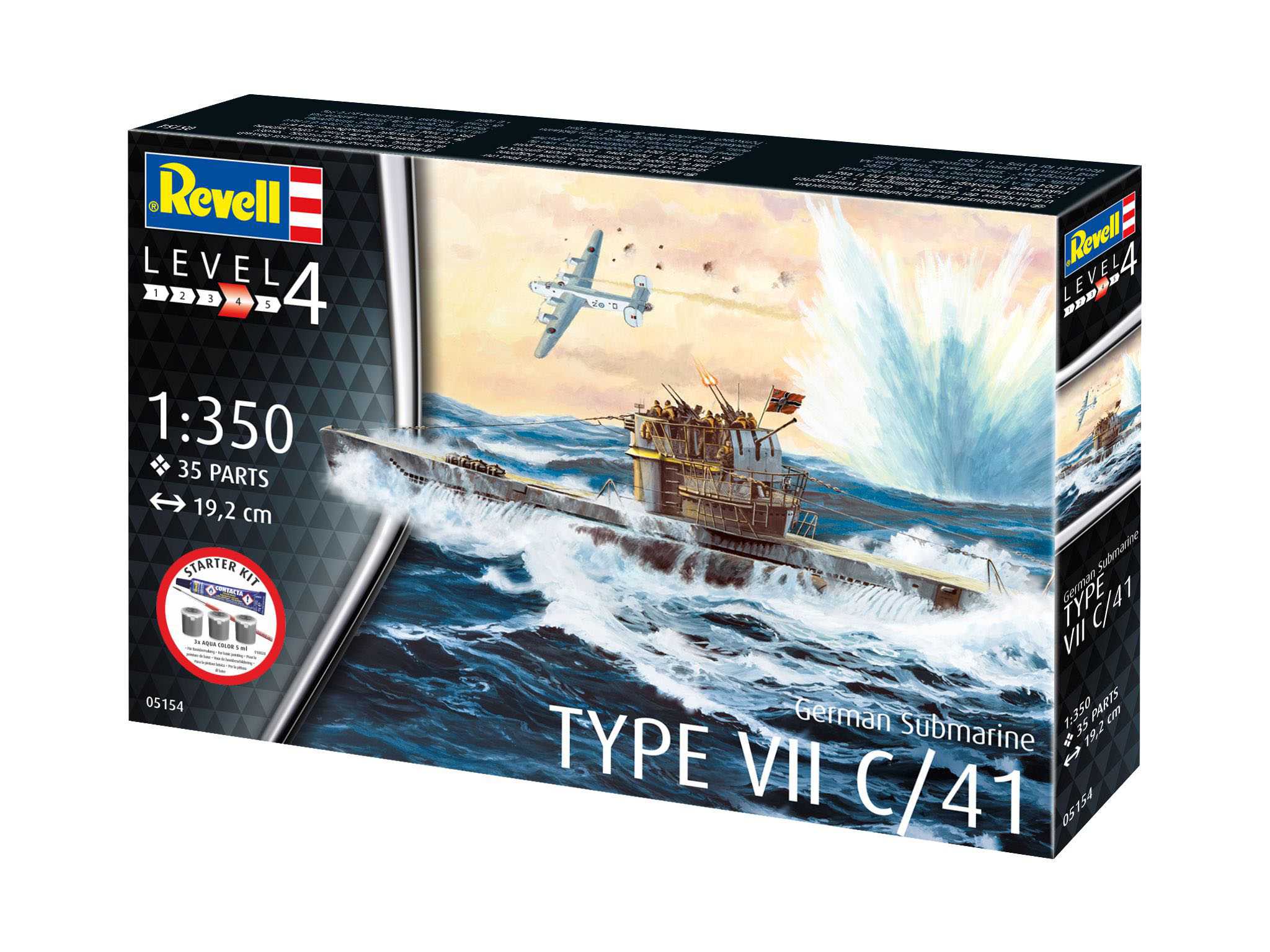 Starter Kit ponorka 75154 - German Submarine Type (1:350)